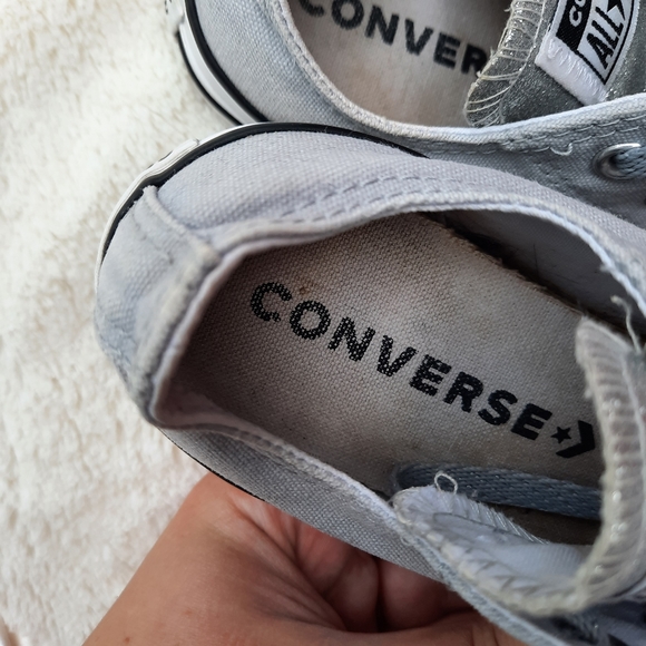 Converse Chuck Taylor All Star Low Top Sneaker Sparkle Double Tongue Gift - Picture 9 of 12